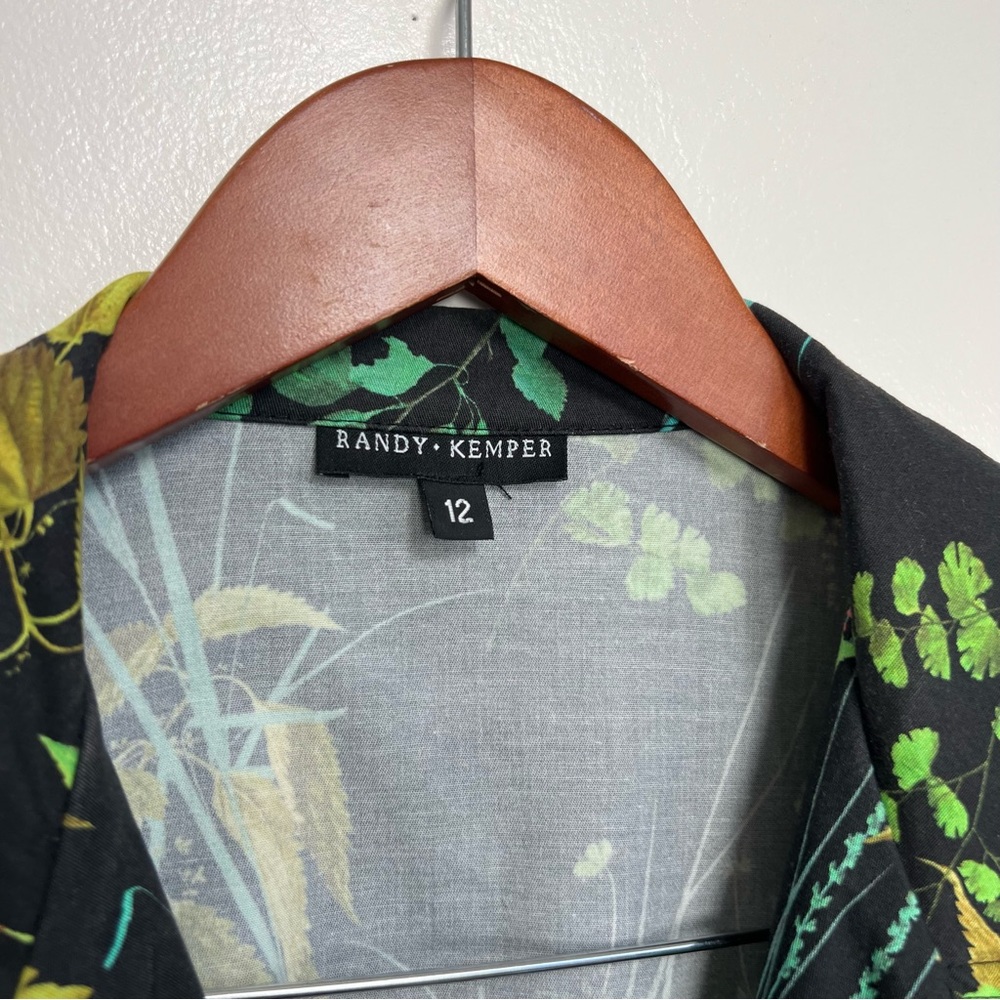 Randy Kemper Herbaceous Print Matching Casual Blazer and Cropped Pants Set - Picture 2 of 13